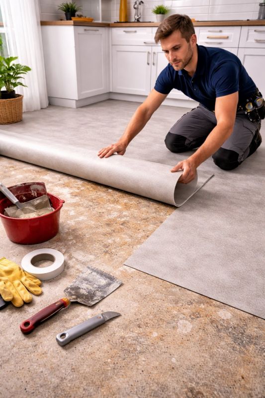 Linoleum Floor Installation in Justin, TX