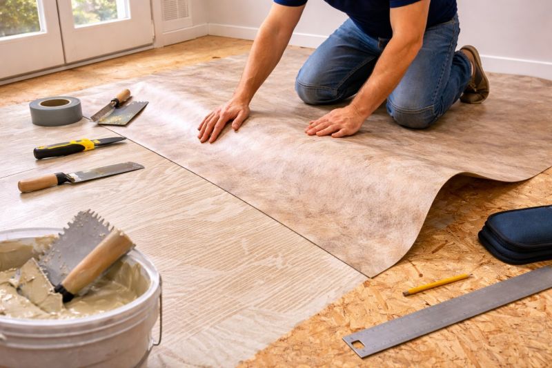 Sheet Vinyl Installation in Rhome, TX
